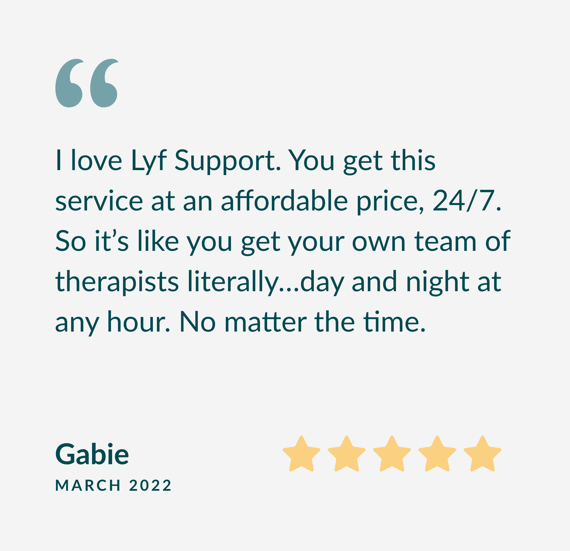 Testimonial – Gabie