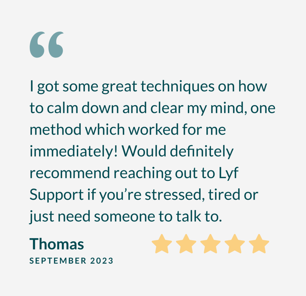 5 stars reviews from Thomas on January 2023 for Lyfsupport app
